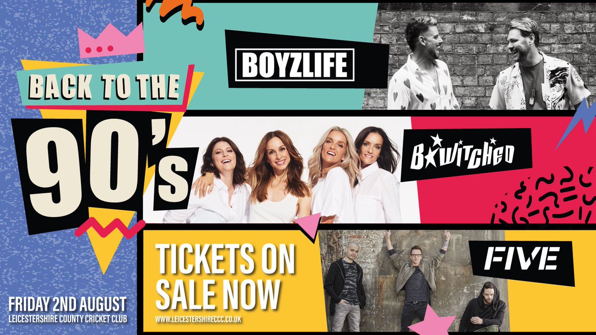 📢 We are heading back to the 90s at Leicestershire County Cricket Club on Friday, August 2nd head to  tixr.com/groups/leicest… for tickets 🙌🏻 See you there!

#boyzlife #backtothe90s #leicestershire #brianmcfadden #keithduffy