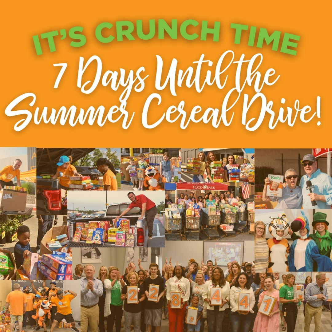 There are 7 days left in our countdown to the 2024 THV11 Summer Cereal Drive! We have over 80 TEAMS registered – many of whom are already fundraising! If you have not registered your team, it’s CRUNCH TIME! Visit our website to sign-up today! 🥣🎉🧡