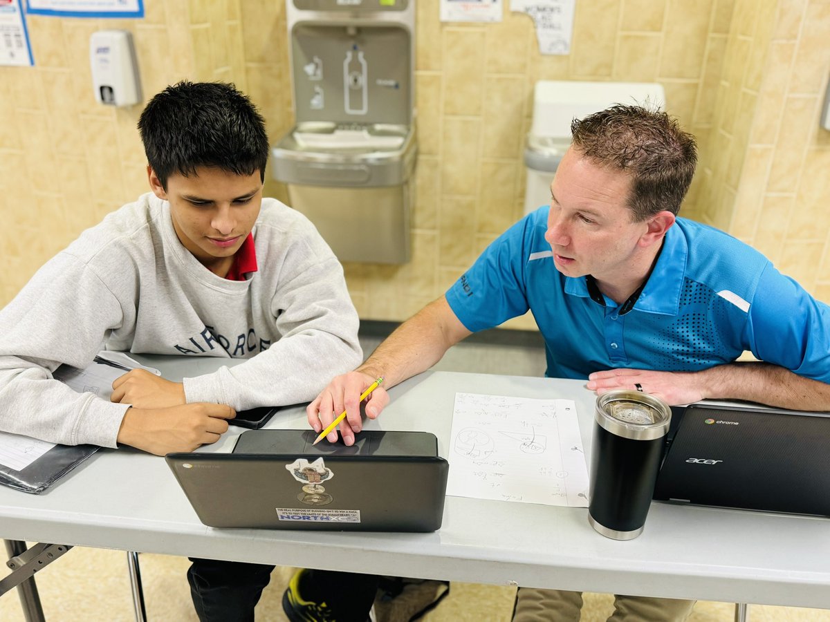 Double Duty . . . Couldn’t pass up the opportunity to share this #trueNorth magical moment . . . a teacher willing to tutor at their duty station, and a student eager to master the content!! 💯 #educate @forneyisd @justinwterry @DrPattonNFHS