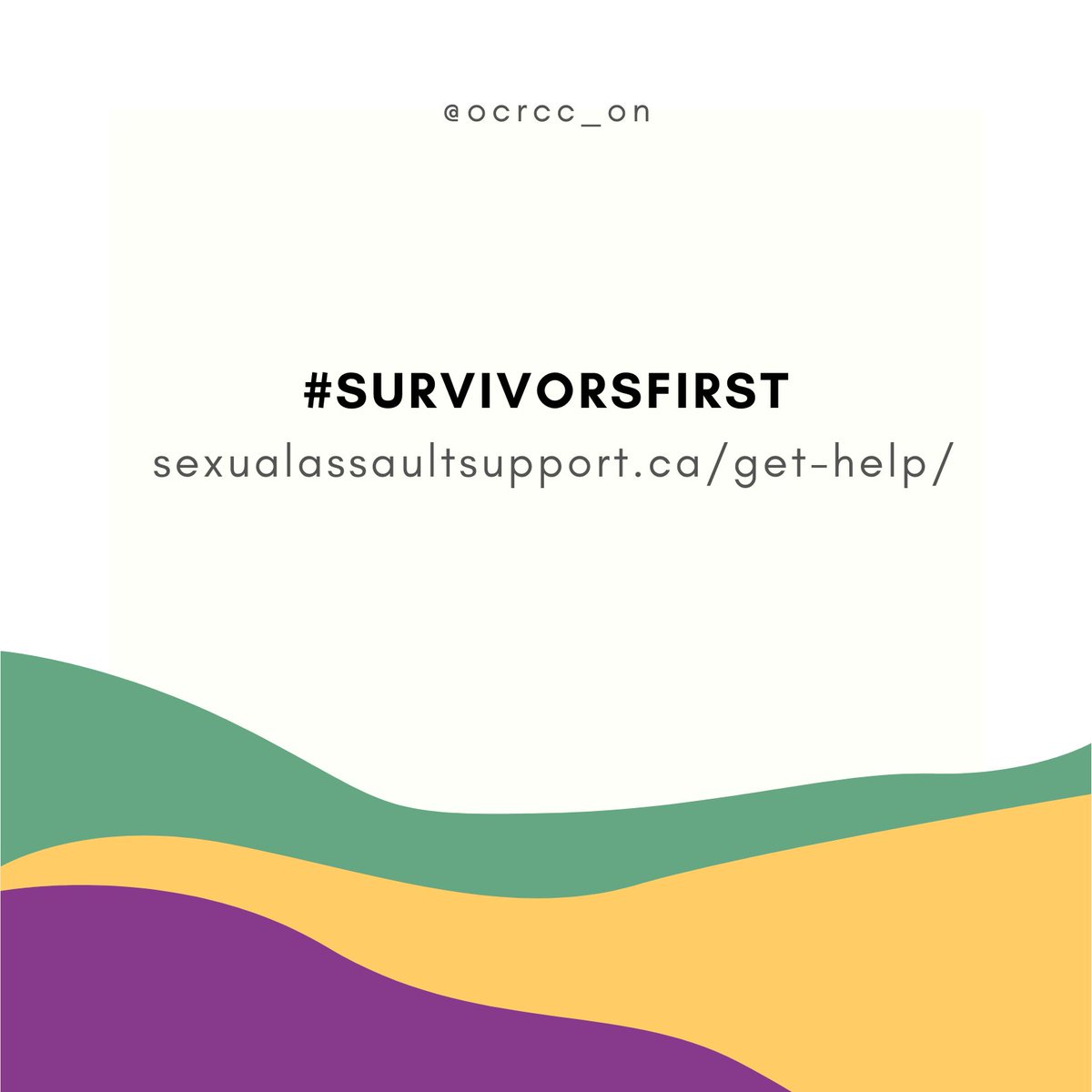In response to news about the Weinstein case, the OCRCC reaches out to those affected by sexual violence. These cases are not often resolved through the justice system.

If something has happened to you, there are people who believe & support you. 

#SurvivorsFirst #SVPM24 #MeToo