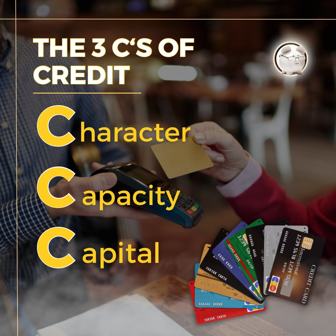 Happy #FinancialFriday, everyone! 💰🎉  Today we’re highlighting the 3 C’s of Credit that you NEED to know!