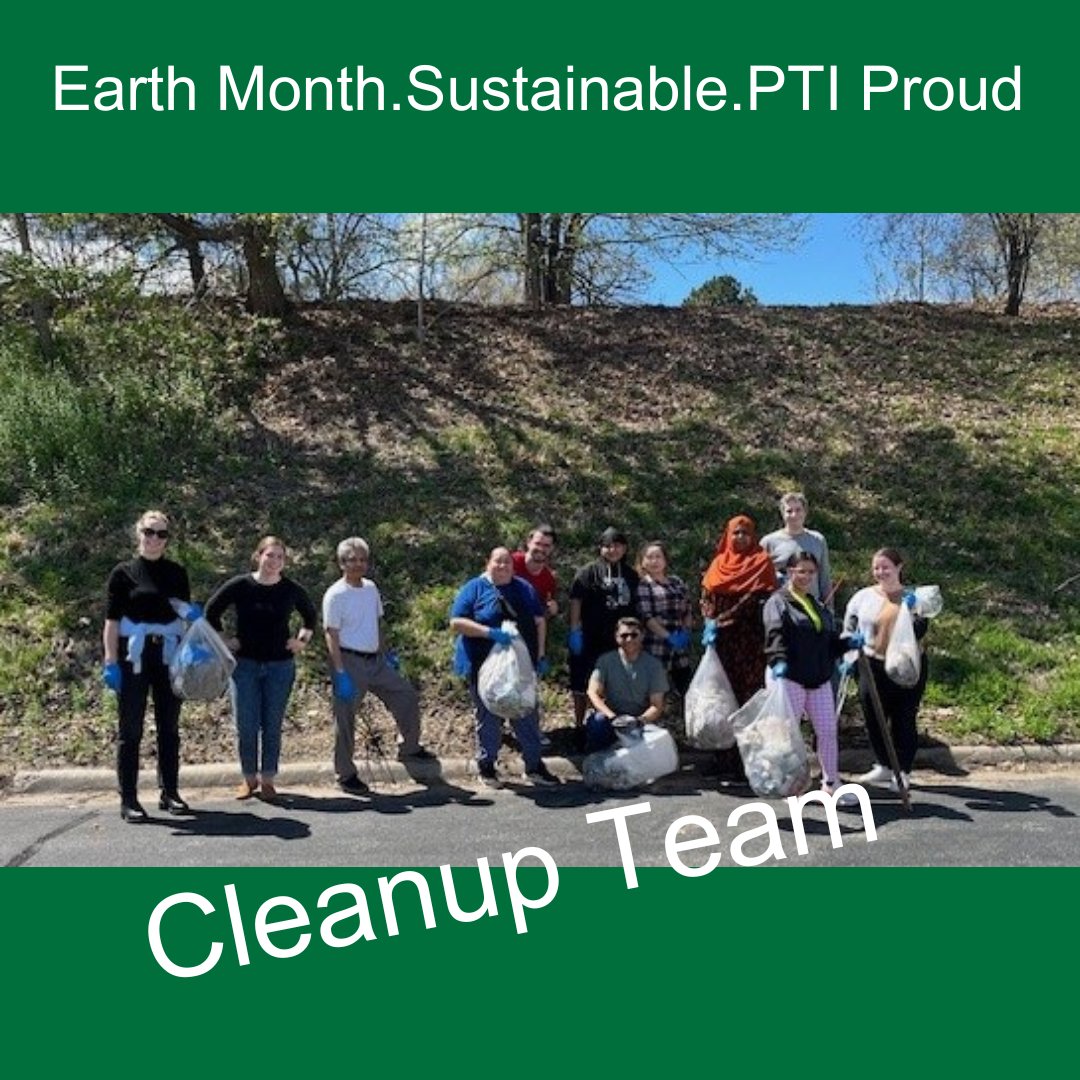 Earth Month Clean Up at our Eden Prairie site.  
#sustainable #PTIProud #Earthmonth