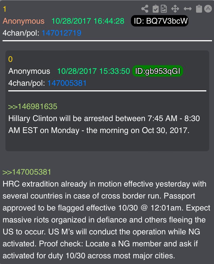 #Day354 
#Mayan #Calendar #EVE #EVE 
#Twodaysaheadofschedule 
119
319
419
#Timeline #COLLAPSE 
#HillaryGObubbye 
8:30=August 12
#Qdrop1=$1,000
7:36=1.6/97/313
#Day97 
#Day124
#Day85
#SeventythreeTRUMP2024
#Impeach44