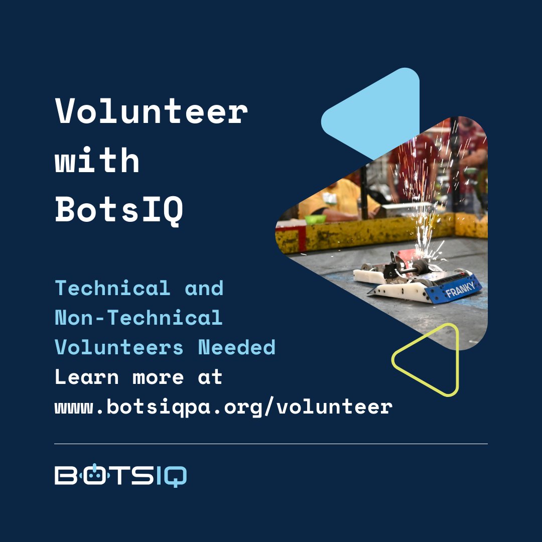 The #BotsIQ 2024 Finals competitions are officially over, but we still have 'Burgh Bash coming up, and plenty of need for volunteers. If you or someone you know is interested in helping bolster the future of the #manufacturing industry, register here: botsiqpa.org/volunteer/