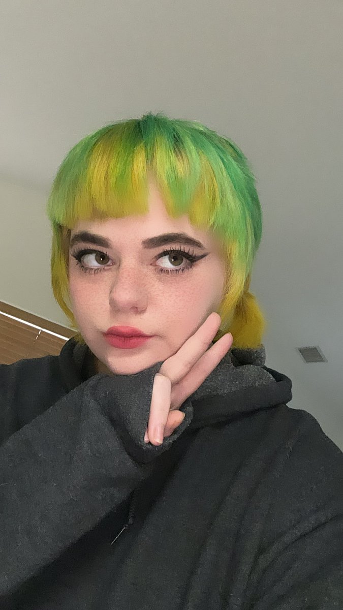 green hair (makeup edition)