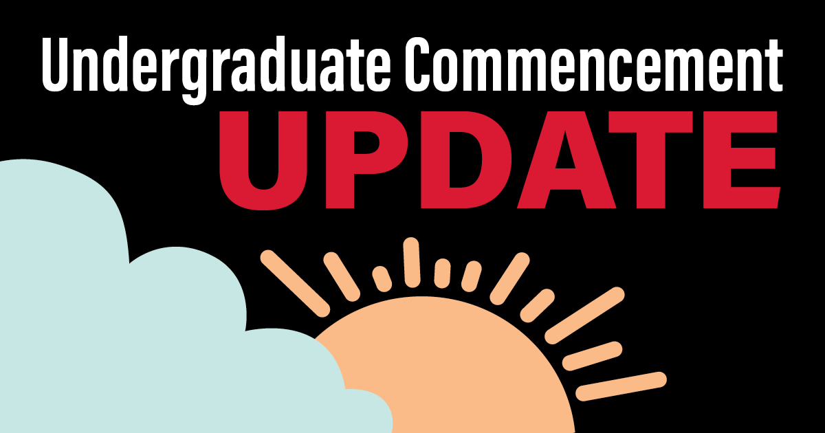 IMPORTANT UPDATE: A decision will be made early tomorrow morning about the location for VSU’s Undergraduate Commencement Ceremony. We are watching the weather, and information will be posted here and on our main Commencement page: bit.ly/44U269h #VStateGrad 🎓