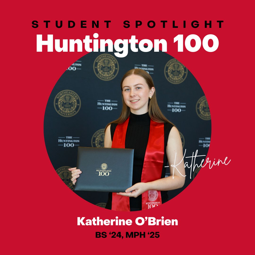 Two of our MPH PlusOne students, Savion Thompson and Katherine O'Brien, were inducted into the Huntington 100 Class of 2024. The Huntington 100 honors outstanding undergraduate students in their final year of study. 

Congratulations!

#NortheasternMPH #NUPublicHealth #LikeAHusky