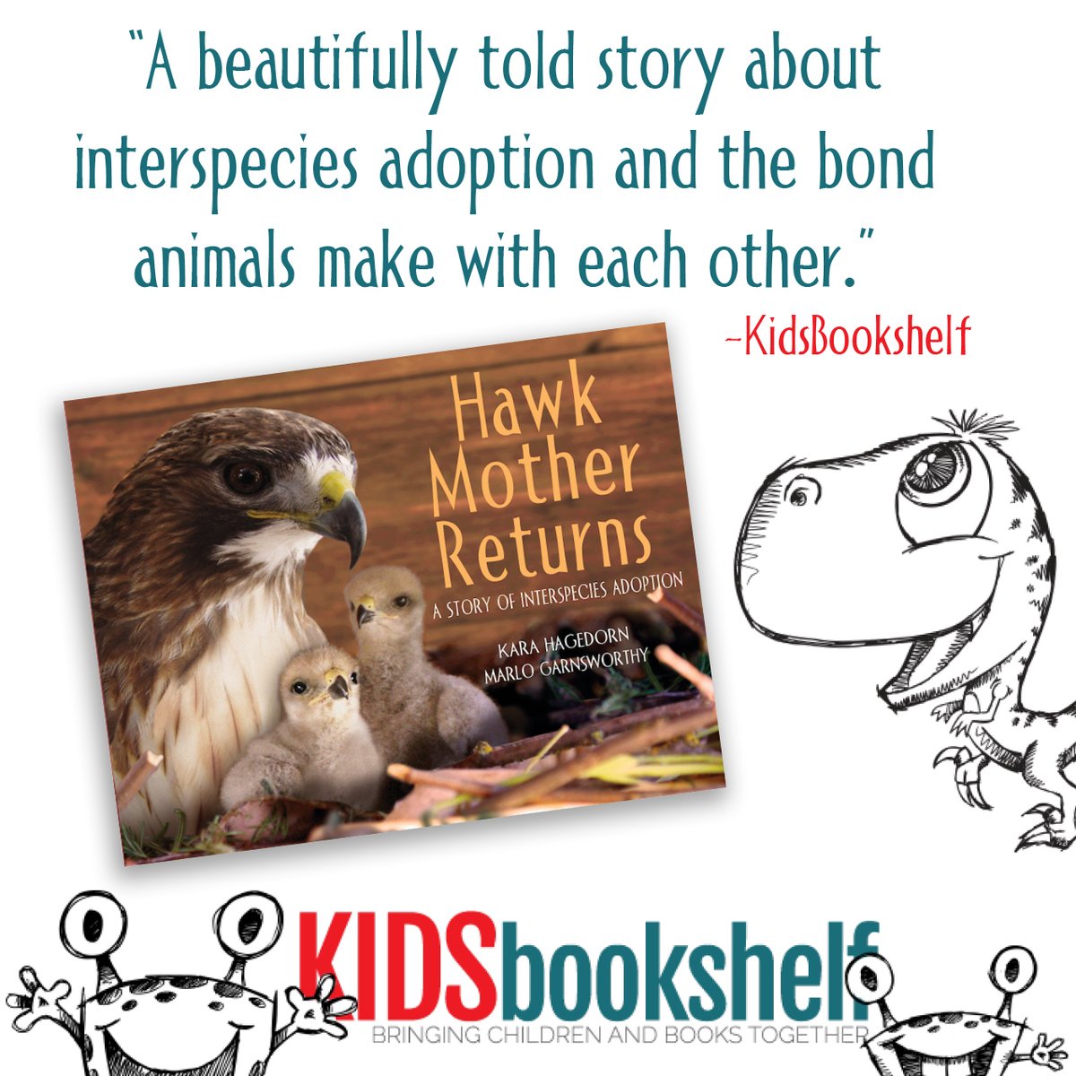 A new review, just came in! Thank you KidsBookShelf!
Read the review for HAWK MOTHER RETURNS by Kara Hagedorn and @MarloWordyBird here: kidsbookshelf.com/reviews/hawk-m… @P_G_W