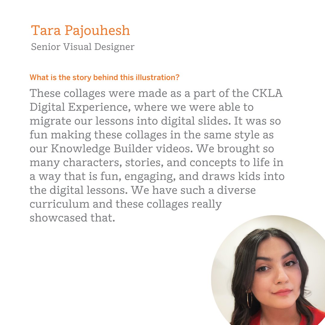 🎨 At Amplify, we're honored to work with some of the most talented artists, illustrators, and designers. It's their incredible work that brings our programs to life!⁣ ⁣ 👋 Today, we'd like to introduce our illustrator, Tara, whose work is featured in Amplify CKLA and ELA.