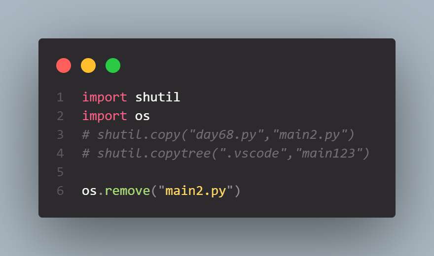 Rohan__Koley's tweet image. Hey!! #connections it's my #day69 of my #75daysofcodechallenge with #python . today I learn about shutil module in python .#dailycoding #dailylearning #dailychallenge