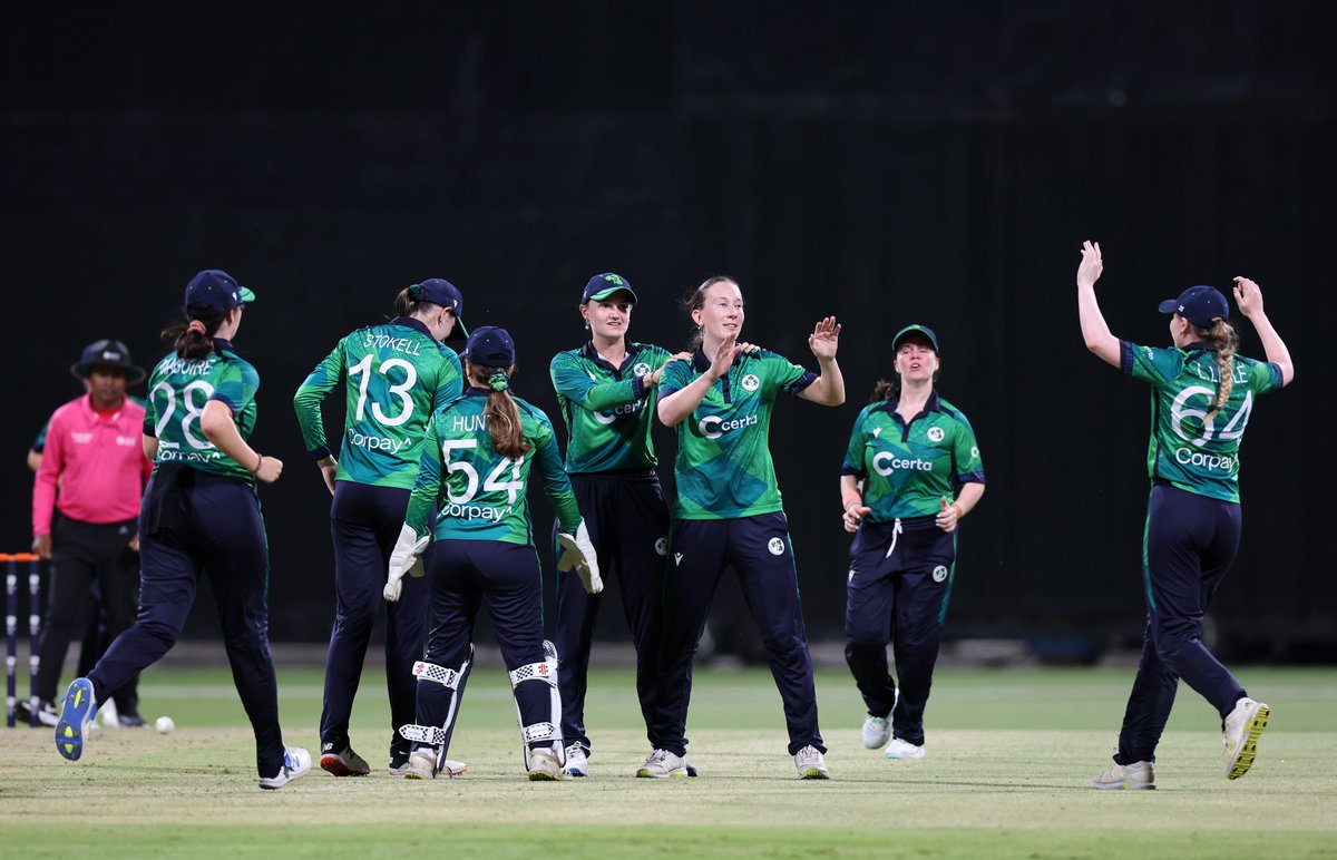 Unbeaten in the group stage! 🙌 A stunning all-round performance from Laura Delany, who takes 3-6 to go with her 70* 🤩 We now play Scotland on Sunday at 12pm Irish time, with a place at the World Cup on the line. ▪️ Netherlands 90-10 (17.3 overs) ▪️ Ireland 144-4 (20 overs)…