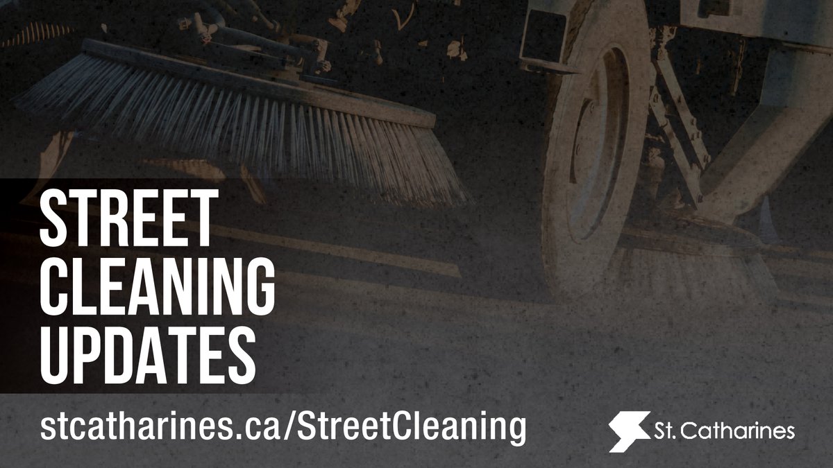 May 3 street cleaning: 🧹 Crews are currently working in sector 19 🚗 Please remove parked cars from streets 🗑️ Place garbage/recycling for collection on the curb, not on the street ℹ️ For a sector map and daily updates visit: stcatharines.ca/StreetCleaning