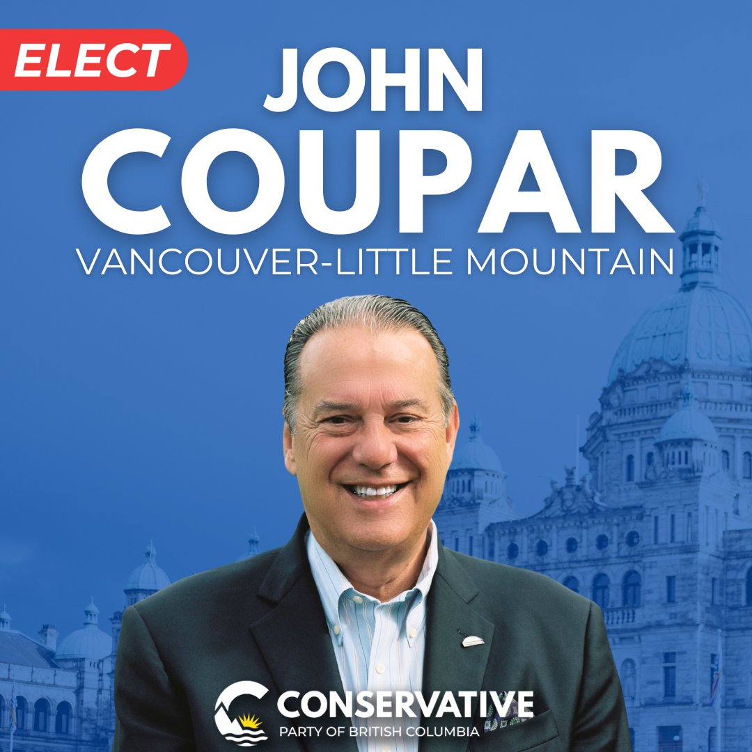 John Coupar for Vancouver-Little Mountain! In addition to his background as an elected Park Board Commissioner, John has served in leading positions at numerous Canadian corporations, including most recently in the role of President of a leading green, carbon-neutral…