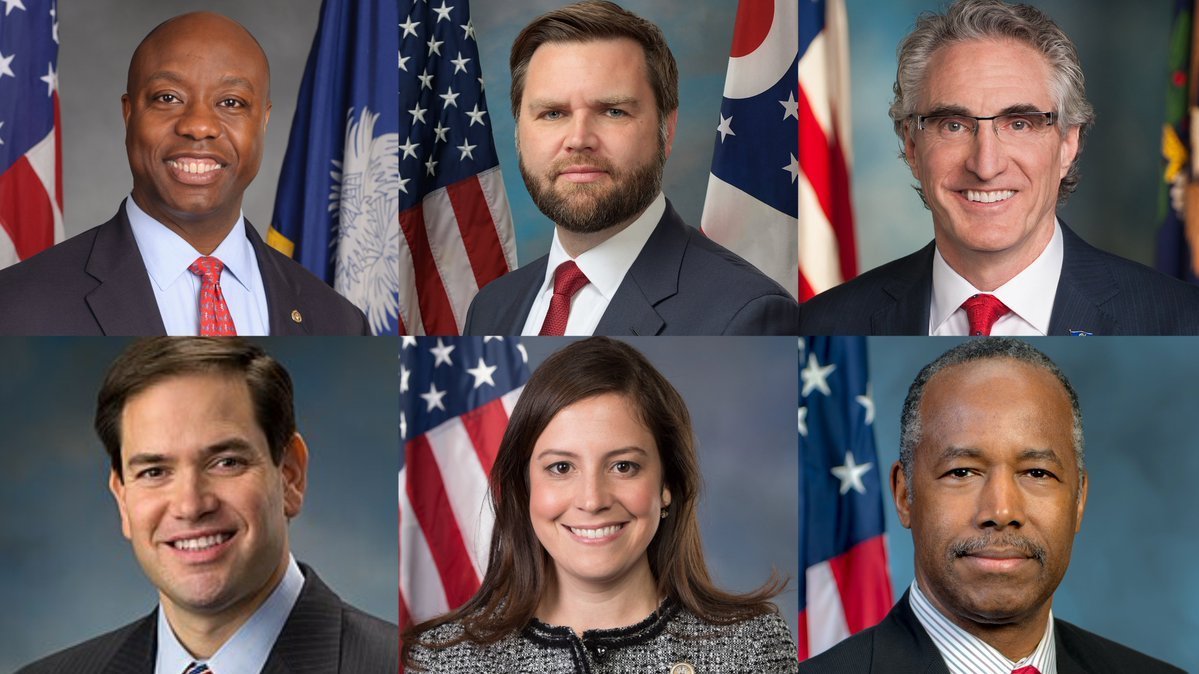 BLOOMBERG: Trump's top candidates for vice president include Vance, Rubio, Burgum, and Scott. Who do YOU think should be Trump's VP? @Polymarket Trump VP odds • Tim Scott: 23% • J.D. Vance: 8% (+3 from April 25) • Marco Rubio: 8% (+3) • Elise Stefanik: 6% (-4) • Ben…