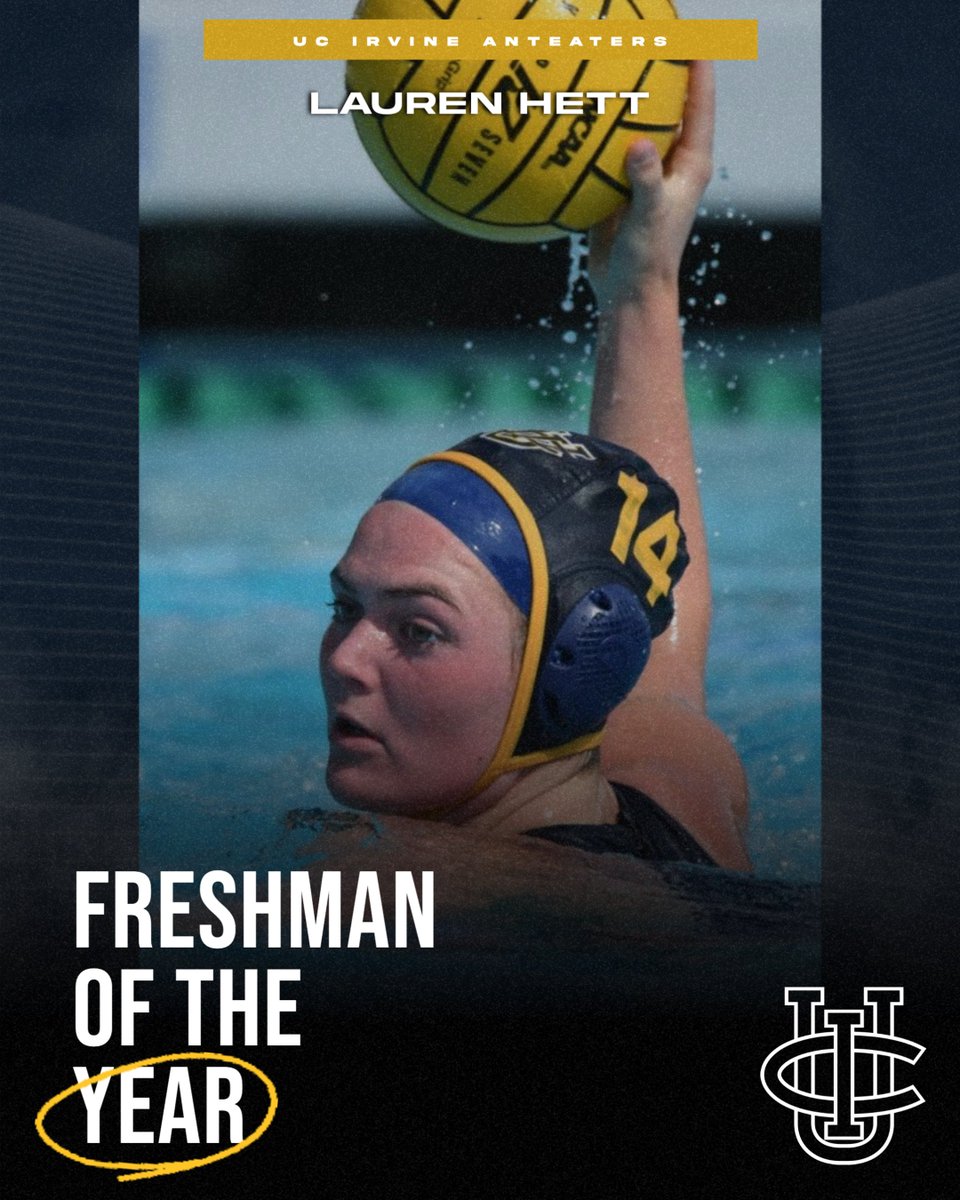 Congratulations to Big West Freshman of the Year Lauren Hett of @UCIwwp!
⭐ 40 goals, 13 assists, 25 steals as a rookie
⭐ sixth Anteater FOTY in program history
#OnlyTheBold x #TWZ x #NCAAWWP