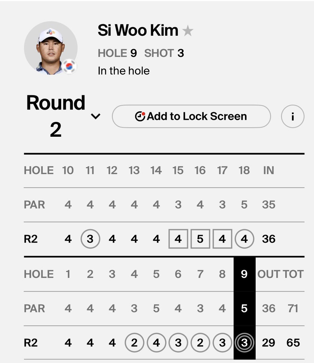 That finish from Si Woo today! My word.