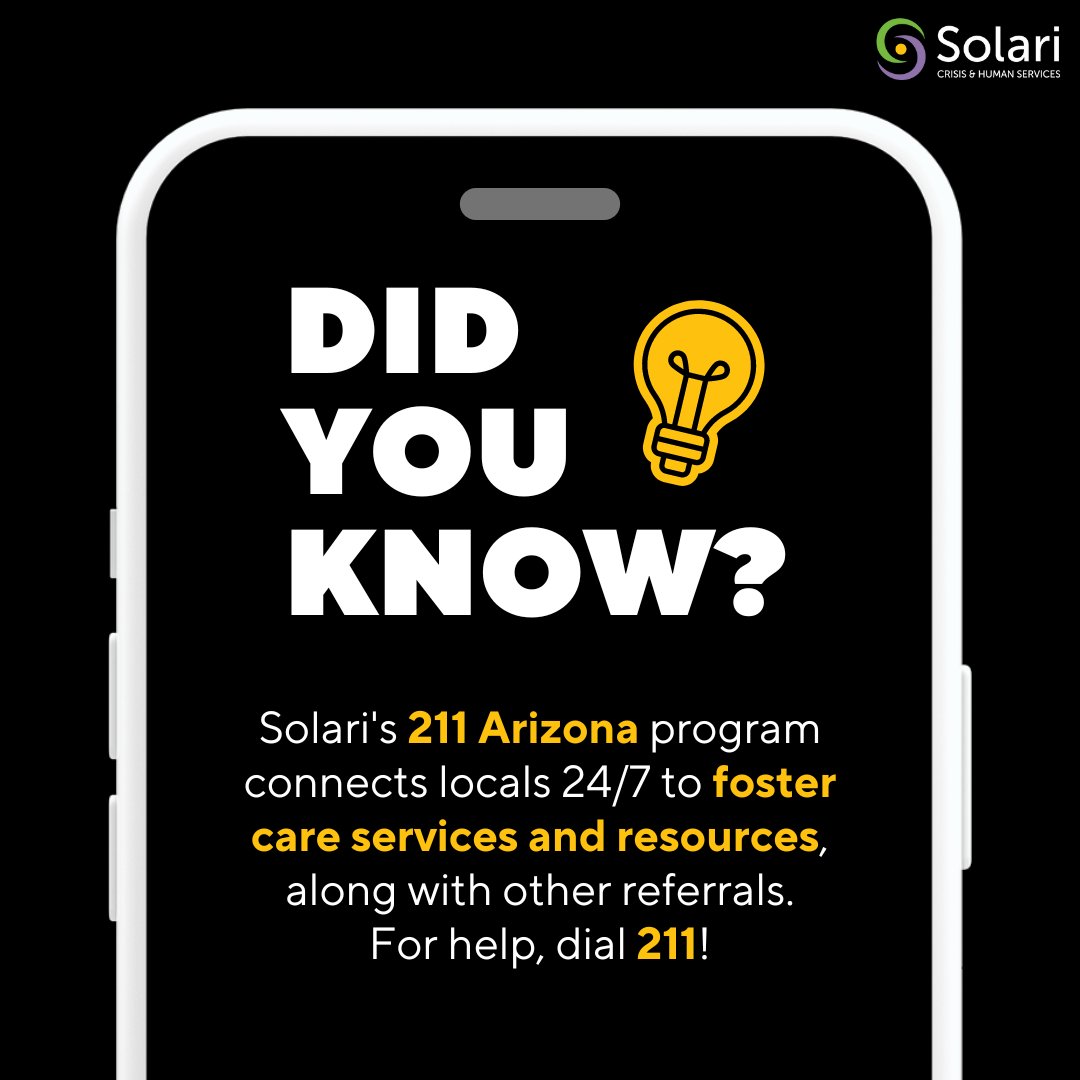 From housing to hydration, 211 Arizona provides referrals throughout the state to help connect locals to the services they need! #NationalFosterCareMonth #FosterCare