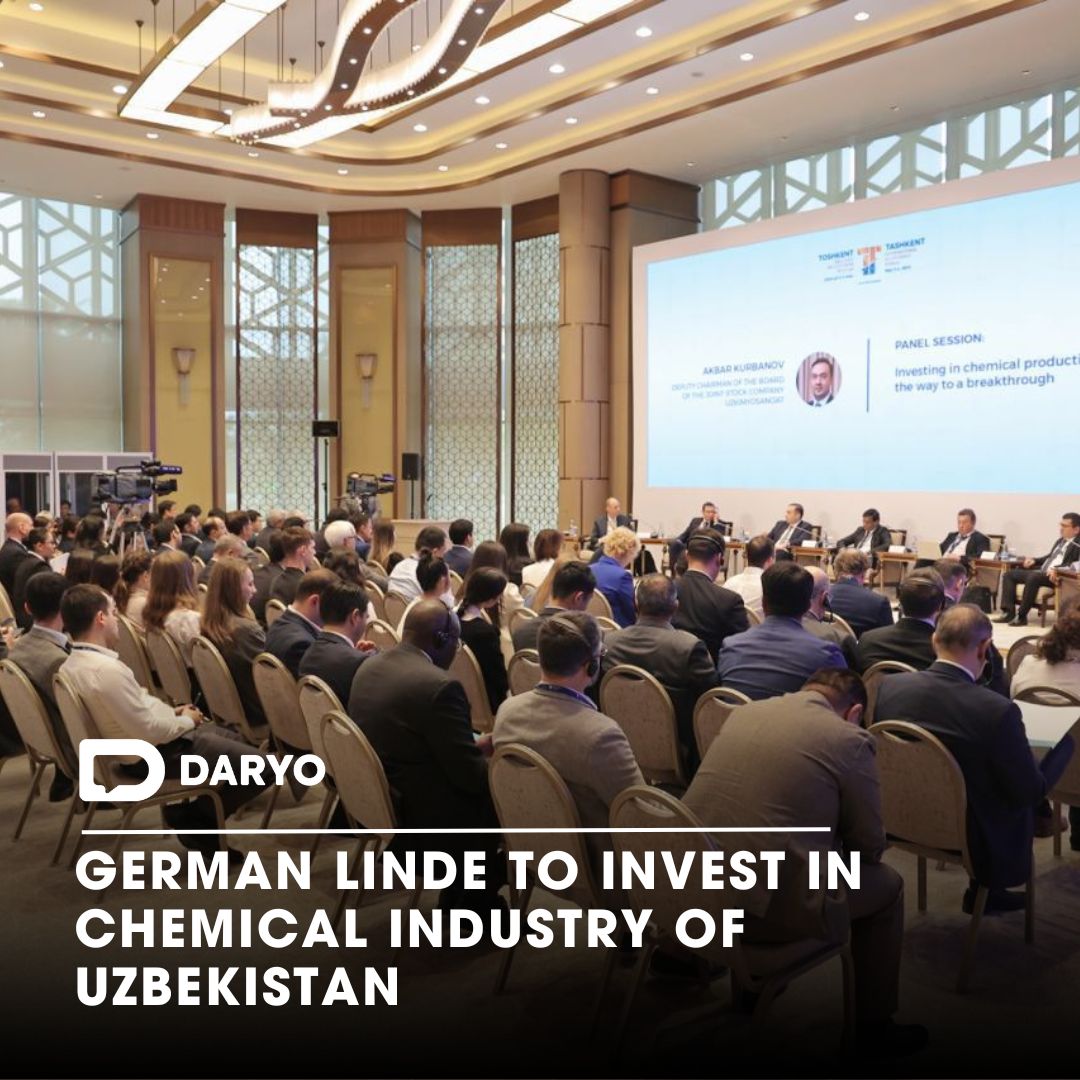 German @Lindeplc to invest in #chemicalindustry of #Uzbekistan

The Tashkent International Investment Forum 2024, held from May 2-3, showcased Uzbekistan's determined #efforts to bolster its chemical industry, attracting both #domestic and #foreign #investment.

👉Details —