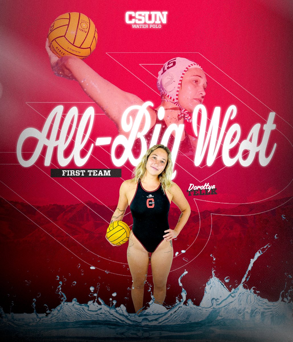 The most prolific scorer in @CSUNPolo history. Led the conference in goals this season (94). Dorottya Telek earns a spot on the All-Big West First Team! #GoMatadors