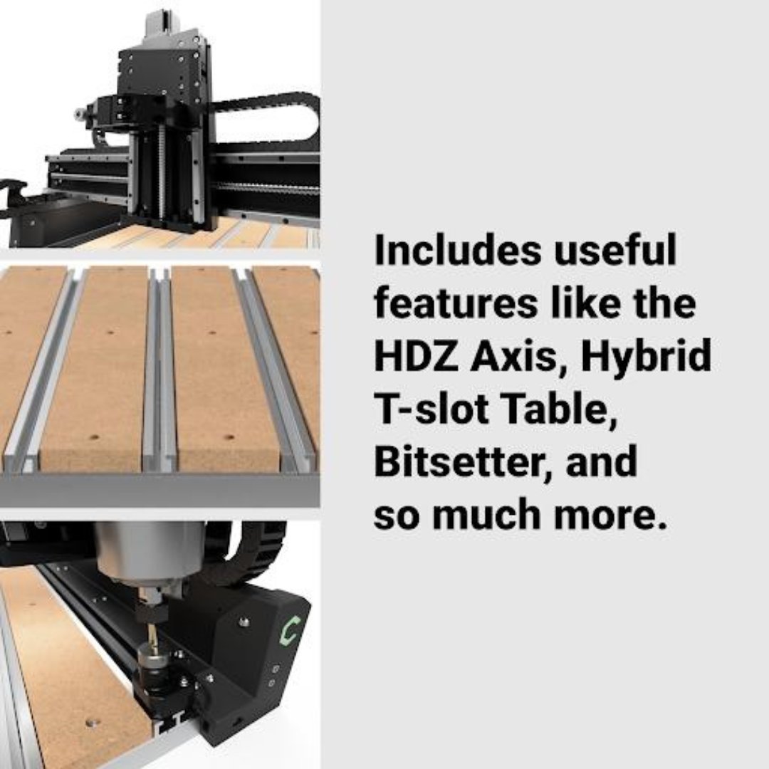 MatterHackers's tweet image. #Carbide3D excels in #CNCMachines. The #Shapeoko #Pro offers precision with linear rails and dust collection. The 5 Pro adds a larger area and advanced systems. Get yours while supplies last!

matterhackers.com/r/RALclD

#MatterHackers