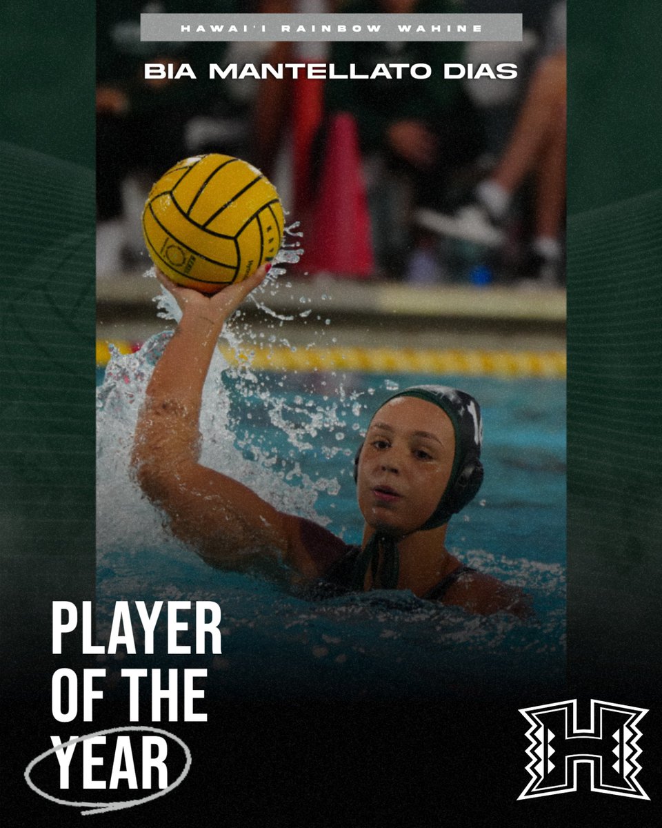 Your Big West Player of the Year, Bia Mantellato Dias of @WahineWP 🎊
⭐️ back-to-back Big West POTY
⭐ team-high 61 goals and 57 drawn exclusions
⭐️ sixth UH POTY in program history

#OnlyTheBold x #GoBows x #NCAAWWP