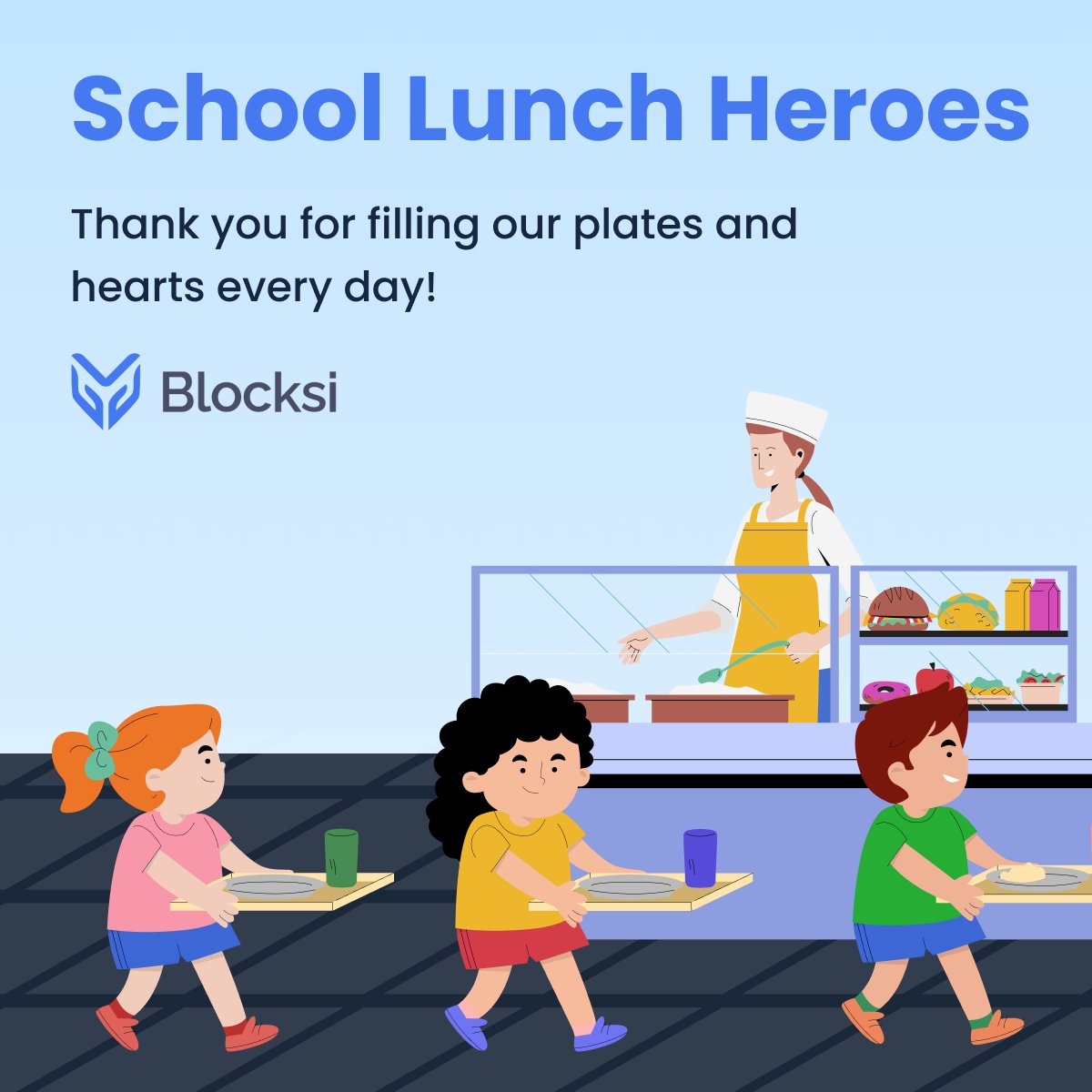 🌟 Happy School Lunch Hero Day! 🌟 

Thanks for nourishing our students every day and making every meal special! 🍽️💕

#SchoolLunchHero #K12 #SchoolLunchHeroDay #Blocksi