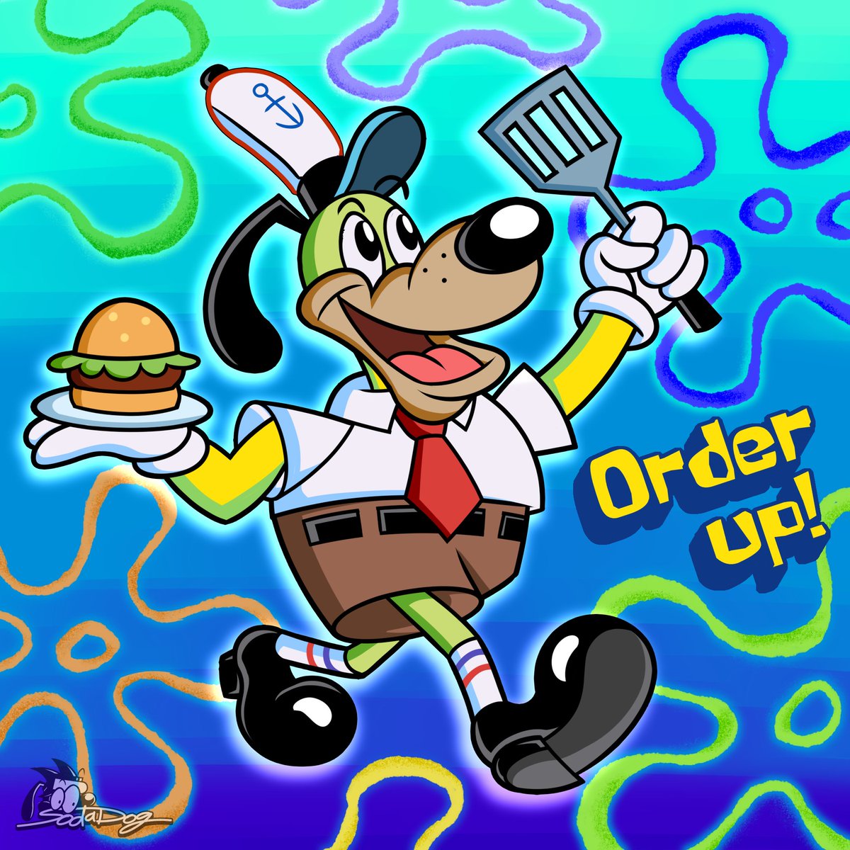 Orderrrrrrr up! Leroy makes the great SpongeBob cosplayer huh? #digitalart #spongebob #toontownonline #ocart #artistontwitter