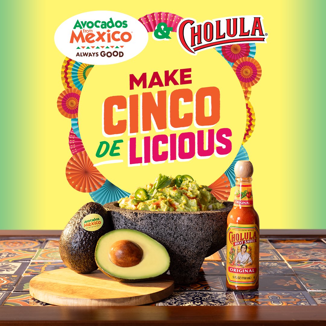 The dream team is ready to turn up the flavor and spice at this weekend’s FIESTA! 😋 #AlwaysGood Visit this link to learn how you can get cash back when you turn your Cinco de Mayo into Cinco De Licious with Avocados From Mexico® and Cholula® 🔥: bit.ly/49zGYYd