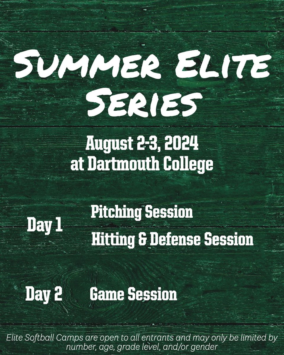 ✌🏼 Elite Softball Camps are LIVE to register! Come join us in Colorado or Hanover this summer! Register through our NEW website➡️elitesoftballcamps.totalcamps.com