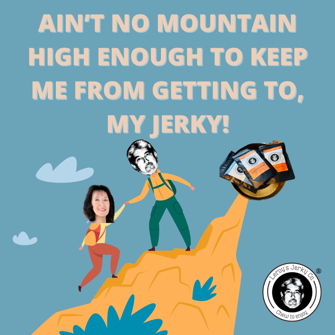 Get your weekend hike ready with Leroy's Jerky! 🥾⛰️🥩. Happy Friday Jerky Lovers!

#leroysjerkyco
#BeefJerky#JerkyLove#SnackTime#ProteinPower#HealthySnacking#JerkyLife