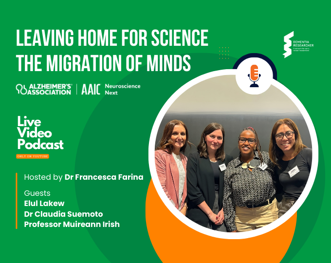 The video version of the latest @demrescommunity podcast is available now. Leaving Home for Science: A Migration of Minds - LIVE from #AAICNeuro with @FrancescaRoFa @clausuemoto @Muireann_Irish & Elul Lakew bit.ly/3JMmsJm
