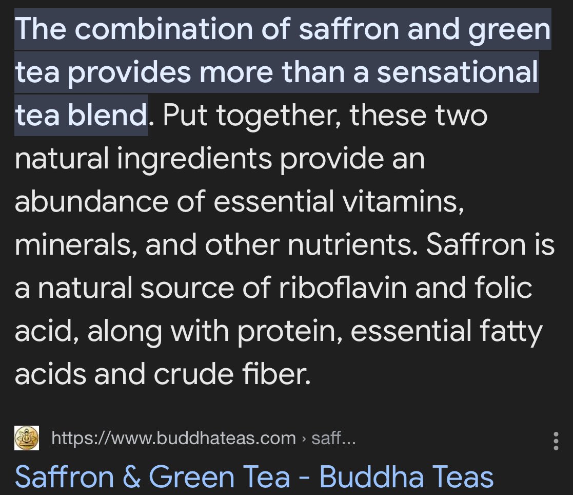 1) Saffron Tea

- Reduce PMS symptoms
- Regulates period. PCOS ppl can try ‼️
- Boosts memory
- High antioxidant & flavonoids
-Improves skin
- Teh ni takde rasa
- Preggy mom, 6 bulan pertama pls avoid 
- Jimattt, sekali minum guna 2-3 helai je :)

s.shopee.com.my/6zxu8oAEpU