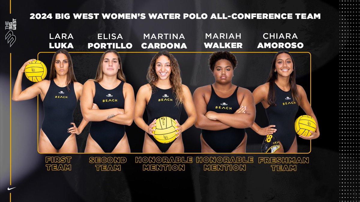 Congratulations to the 5️⃣ Beach athletes named to the 2024 Big West Women’s Water Polo All-Conference Team!

#GoBeach