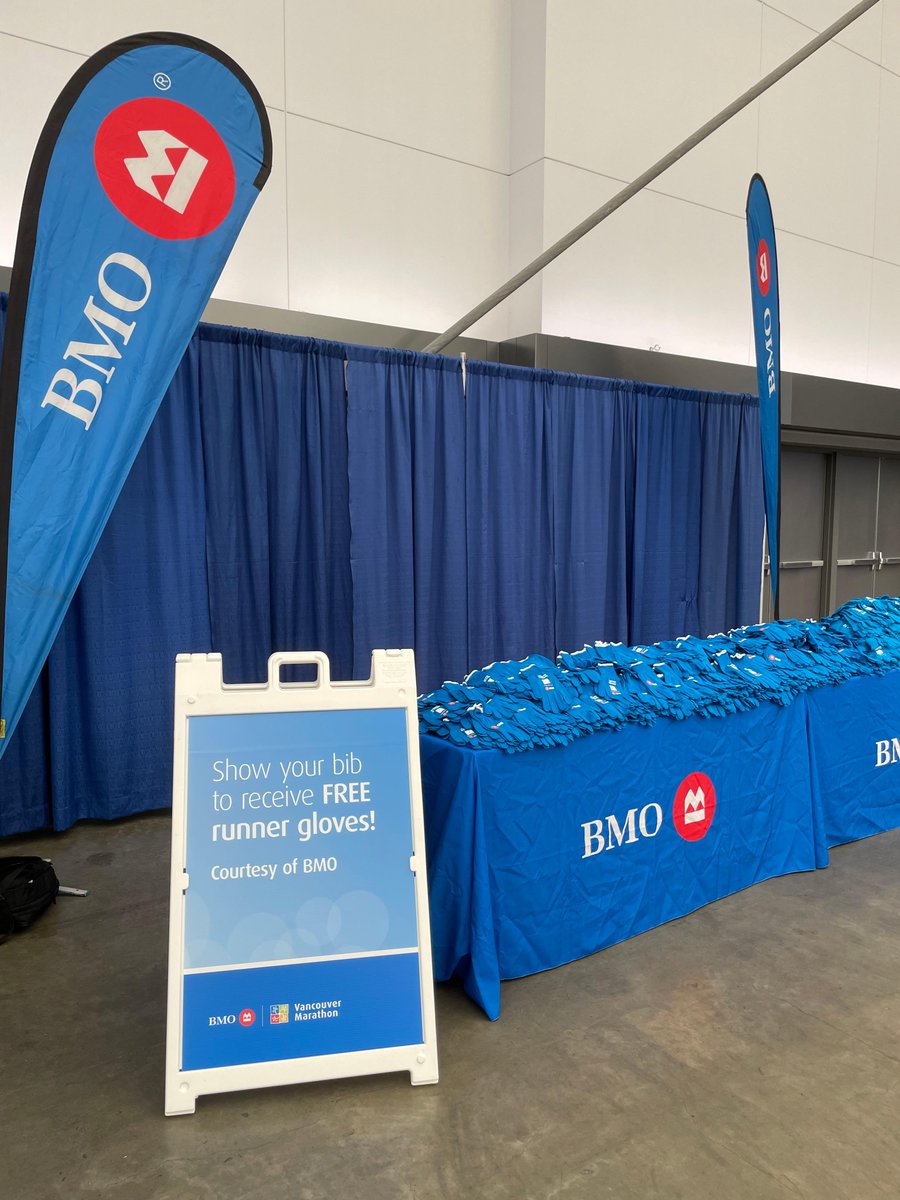 Welcome @BMOVanMarathon runners! Kick off the weekend festivities at the Health, Sports, & Lifestyle Expo at the Vancouver Convention Centre East. Visit our booth to create a memory at our photo booth, snag some swag, and grab your BMO sound signs. #BMOVM