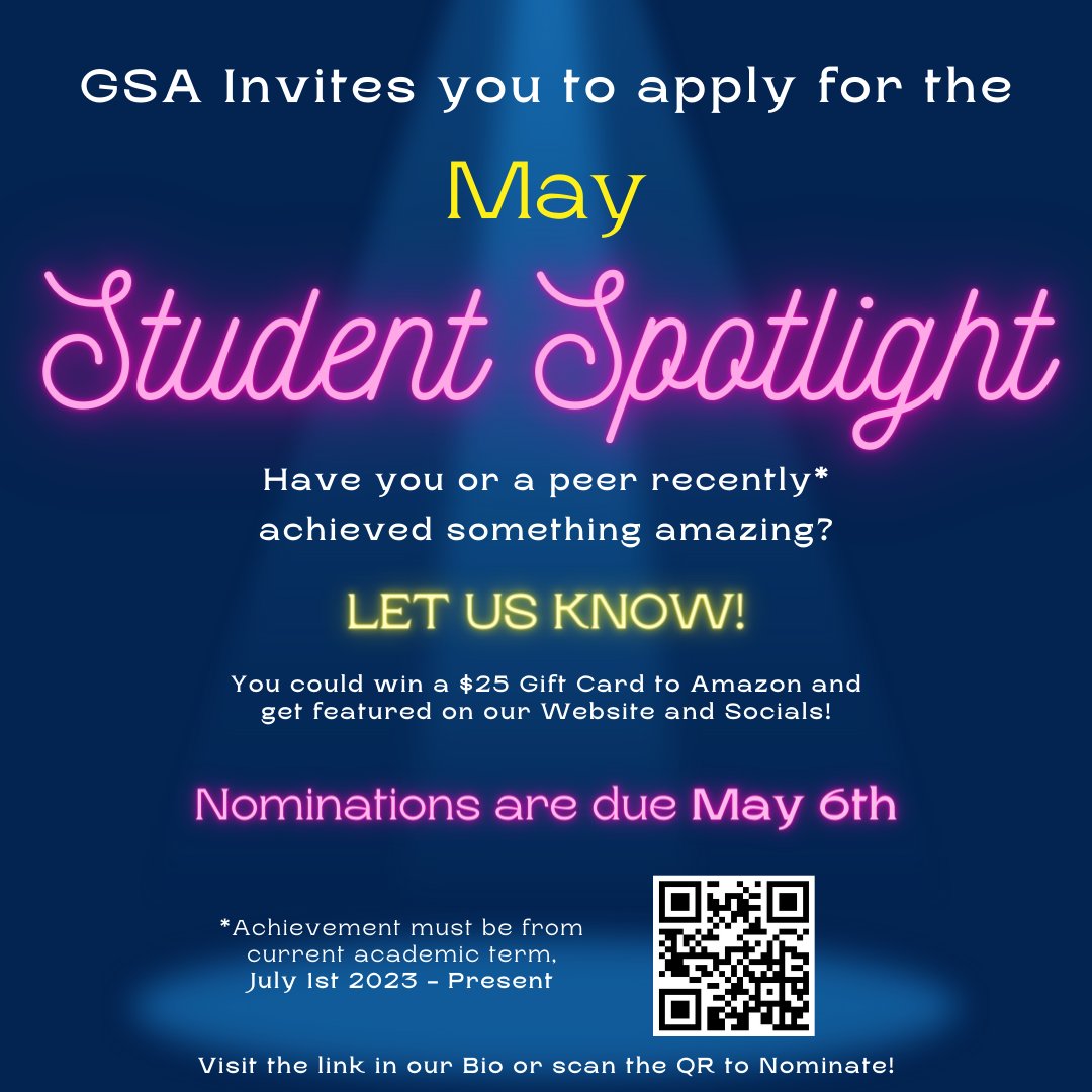 jhmi_gsa's tweet image. Hey SOM! Don't miss these important updates! We have our next GBM happening Wednesday May 8th! Make sure to get your Spotlight nominations in by Monday May 6th so we can present our winners at the meeting!