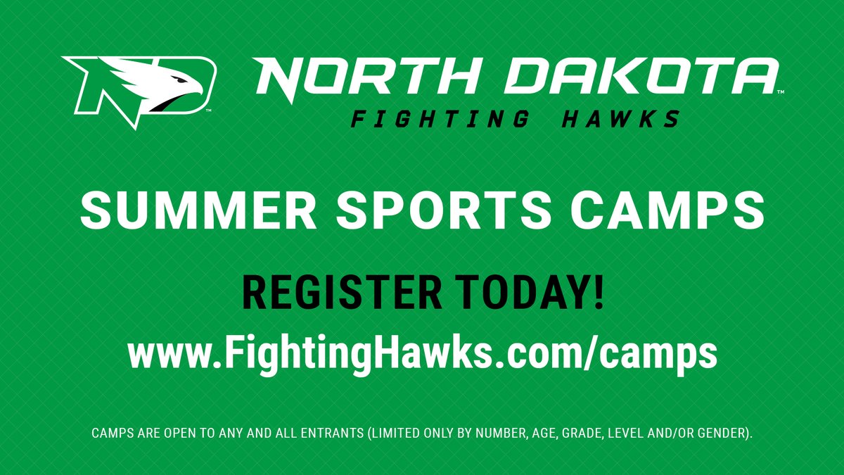 Who's ready for summer camp with the Fighting Hawks?!🙋‍♀️🙋‍♂️ For a full list of camps and to register today visit fightinghawks.com/camps #UNDproud