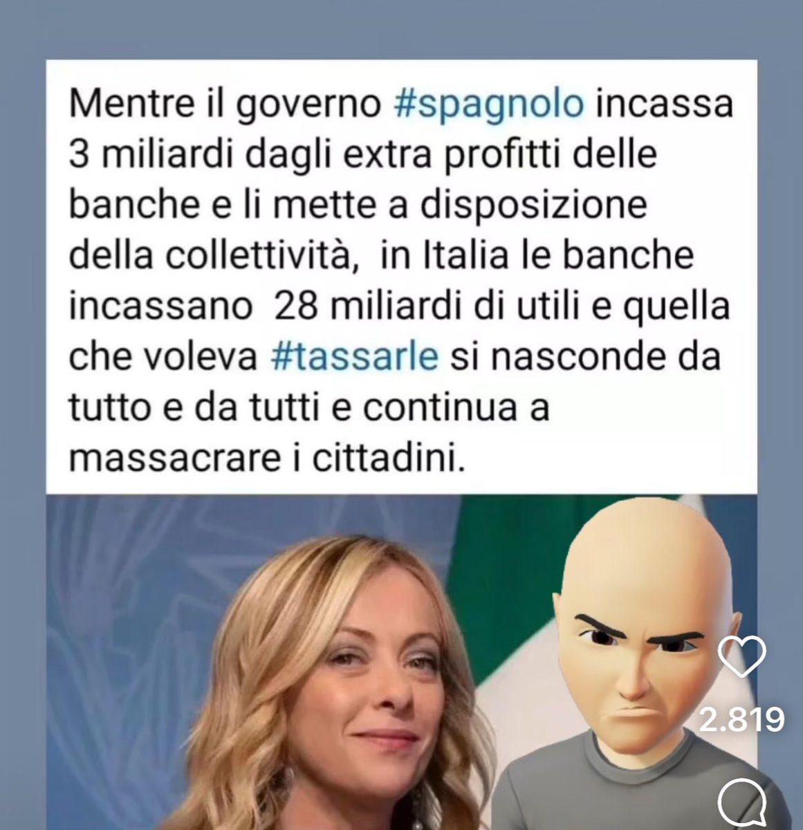 In Italia attraverso ⁦@intesasanpaolo⁩ le banche ringraziano il Governo ⁦@GiorgiaMeloni⁩ e regalano un bel 5,6% di interesse attivo su conti correnti del palazzinari romani! A nessun fa venire il volta stomaco?