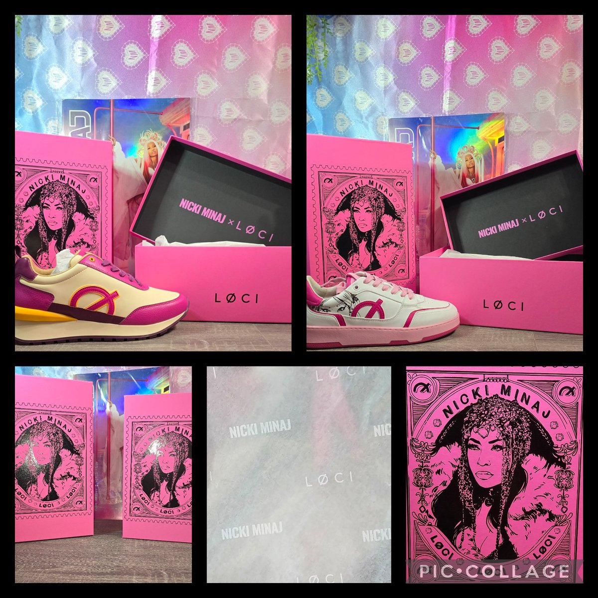 These beauties got here today!!!!! They're perfect! Thank you @NickiMinaj and @lociwear Happy #PinkFriday