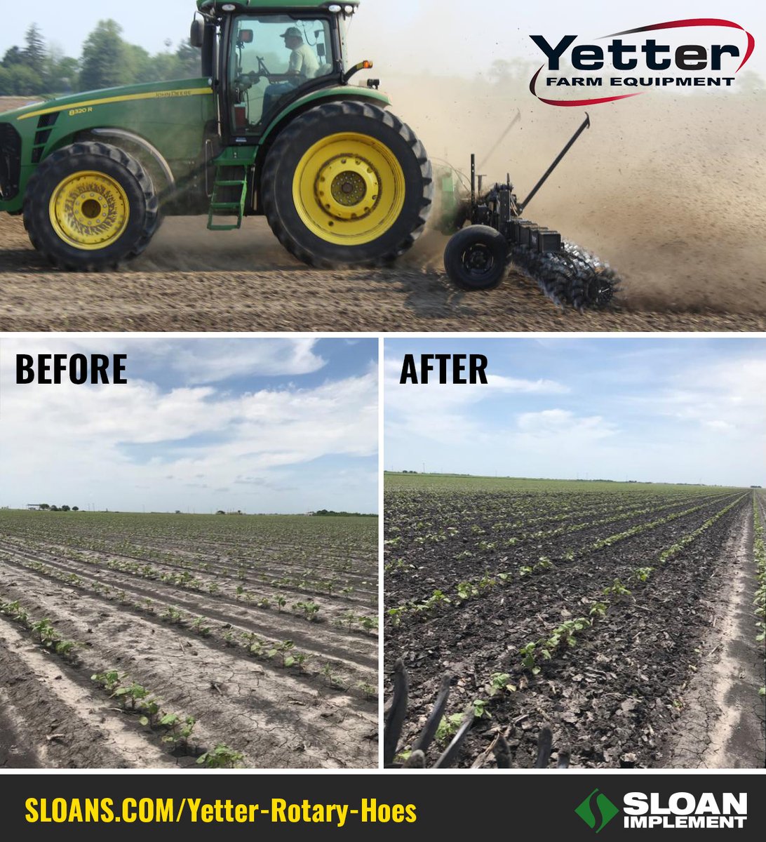 NEW Yetter Rotary Hoes in-stock! Crusts formed after, hard pouring rains prevent your crops from emerging. sloans.com/yetter-rotary-… - #yetter #rotaryhoe #sloans #sloanimplement #johndeere #johndeeredealer #plant24 #farming #agriculture