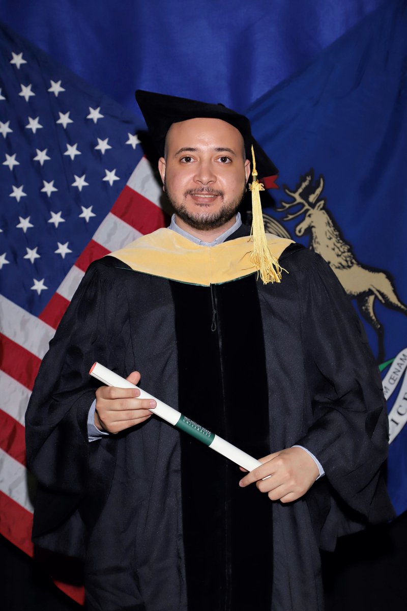 brdmed1's tweet photo. Excited to share that I've graduated with a dual PhD in Agricultural, Food, and Resource Economics &amp; Economics from @michiganstateu! A heartfelt thank you to the faculty and my peers in both departments for their wisdom and support. Here's to the next chapter! #SpartansWill 🎓💚 https://t.co/0FkDuWSLyh