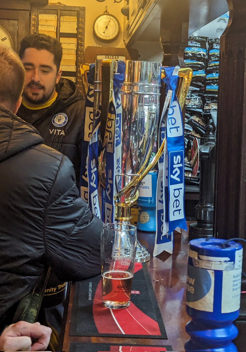 We asked, but we weren't allowed to imperatively measure how many pints of mild it will hold. Brilliant work @StockportCounty !