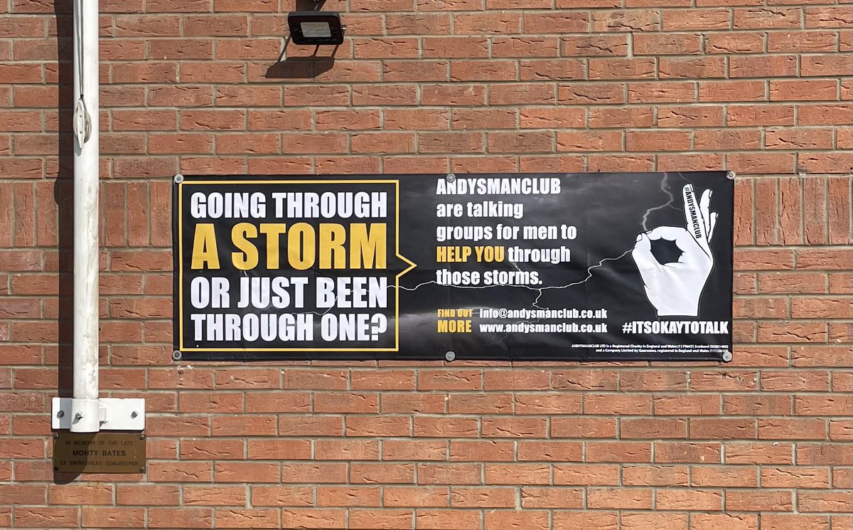 We are proud to be working with ANDYSMANCLUB,a great charity that is working to cut the numbers of male suicides.
On average every 2 hours a man will take his own life in the uk #itsokaytotalk