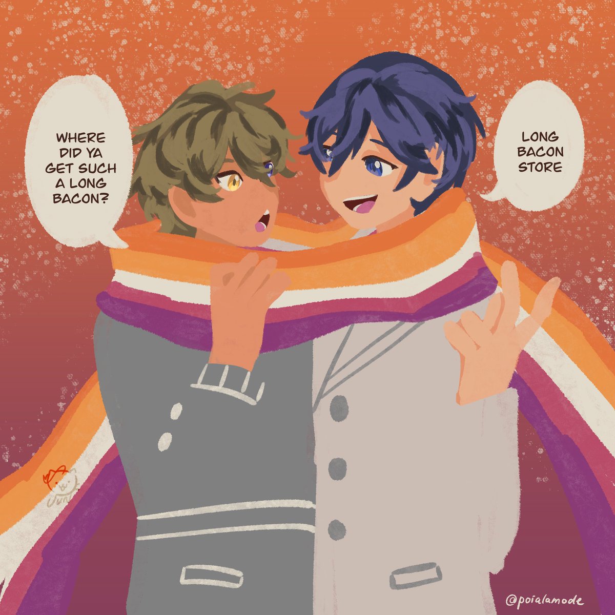 [hokumika] every week is lesbian visibility week if ur cool and awesome #あんスタ
