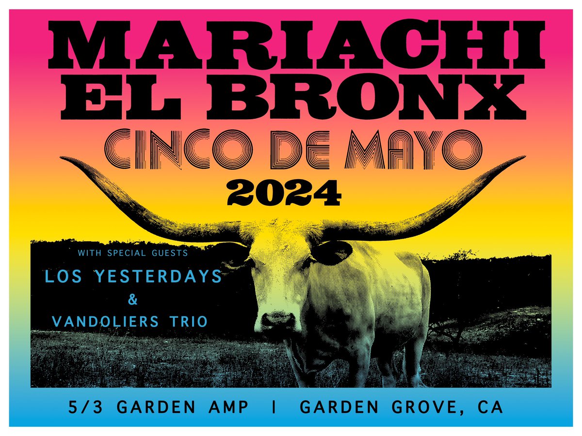 Half way there! Garden Grove tonight! Bring Tequila! Last minutes tickets at mariachielbronx.com