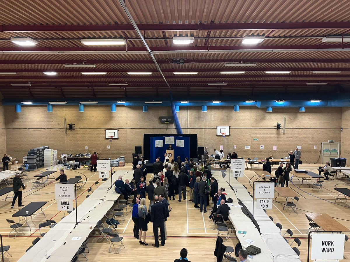 Reigate & Banstead results: All parties make gains from Conservatives with Greens winning two seats, Lib Dem one- and a surprise one for Labour.

#LDReporter #surrey #LocaElection2024 l