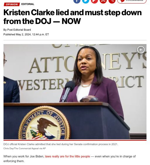 Kristen Clarke should resign now.

Who agrees?