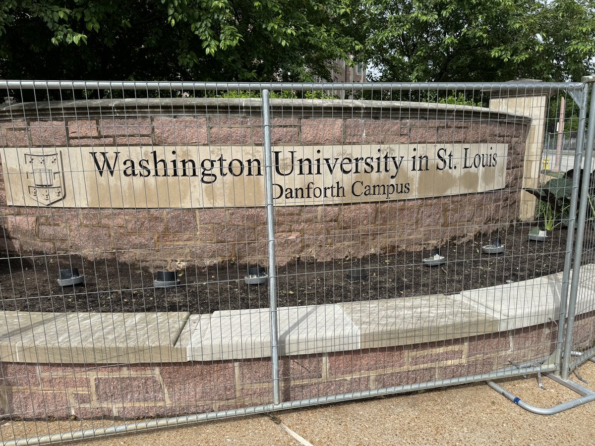 Sad to see this ugly fence cutting off my campus from the City of St. Louis. I used to be proud that my university was not a cloistered fortress like so many other elite institutions.