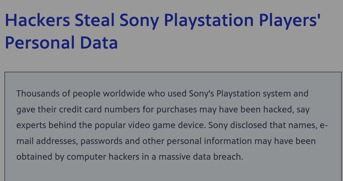 @helldivers2 Sony is well known for guarding its customers data