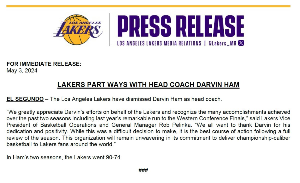 For what it's worth, Darvin Ham has a lot of supporters throughout the NBA. Already heard from three who are... uh, angry.