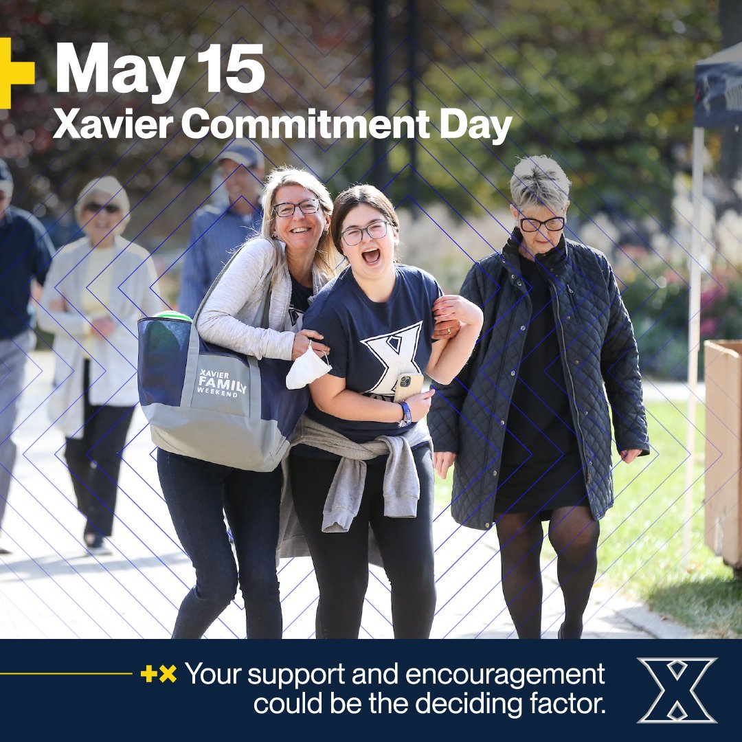 Do you know a student who's been accepted to Xavier? Share with them your favorite Xavier memories or why you're grateful to be part of the @XavierU community! Your support could be the deciding factor as they make the decision to join the Xavier Family by the May 15 deadline.